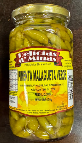 Pimenta Malagueta Verde Delicia d’Minas 300g