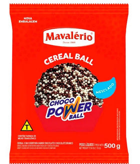 Mavalerio Choco Ball branco e preto 3mm 500g