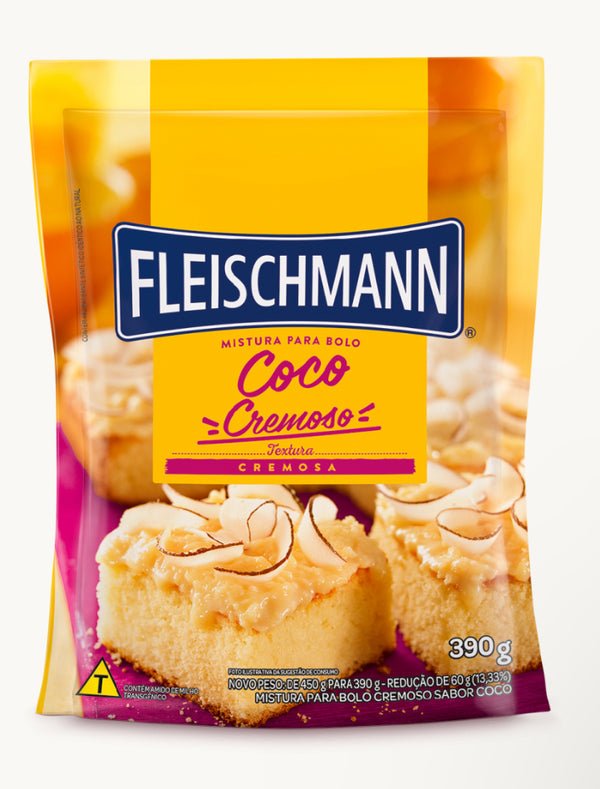 Mistura Bolo Coco Fleischmann 390g