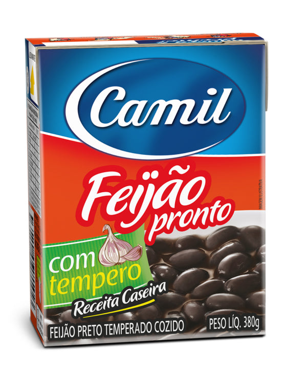 Feijão Preto Pronto COM Tempero Camil 380g