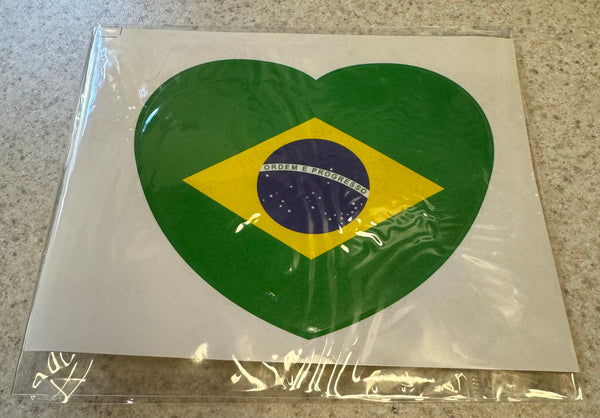 Sticker Coração Brasil